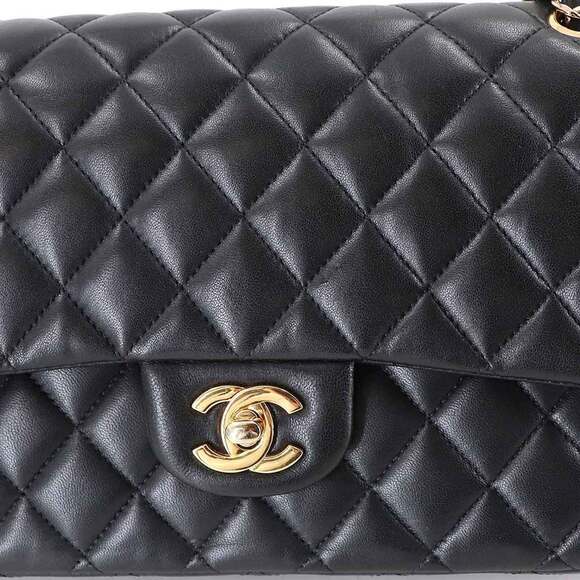 CHANEL Matelasse 25 Chain Shoulder Handbag in Black Lambskin with Gold Hardwa... - Picture 10 of 10